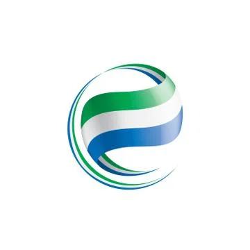 Sierra Leone flag, vector illustration on a white background. Stock Illustration