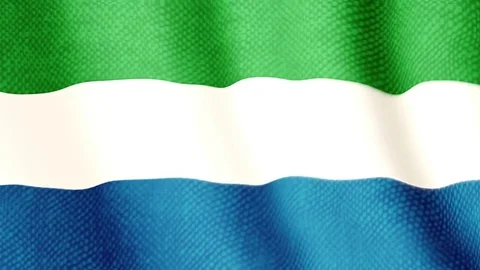 Sierra Leone flag waving animation Stock Footage 77616758