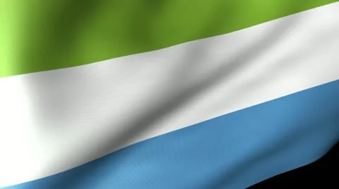 Sierra Leone Flag Waving Stock Footage 12230062