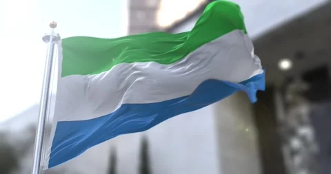Sierra-leone-flag-waving-seamless-loop-4k-60fps Stock Footage 332229679