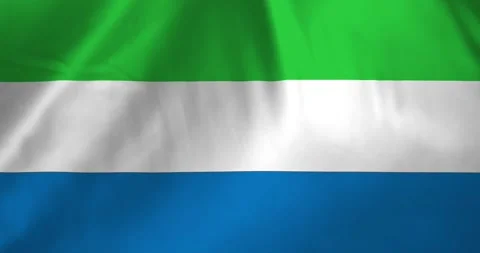 Sierra leone flag waving with the wind background loop video animation Video stock 327173487