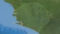 Sierra Leone, glide over the map, outlined 4k or 4k+ Resolution