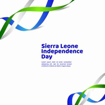 Sierra Leone Independence Day Vector Template Design Illustration Illustrazione stock