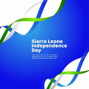 Sierra Leone Independence Day Vector Template Design Illustration Stock Illustration