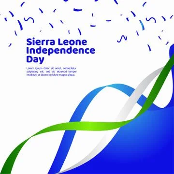 Sierra Leone Independence Day Vector Template Design Illustration Stock Illustration