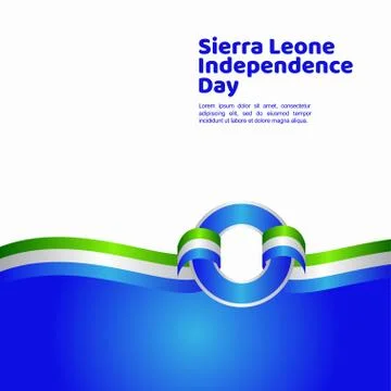 Sierra Leone Independence Day Vector Template Design Illustration Stock Illustration