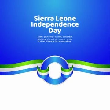 Sierra Leone Independence Day Vector Template Design Illustration Stock Illustration