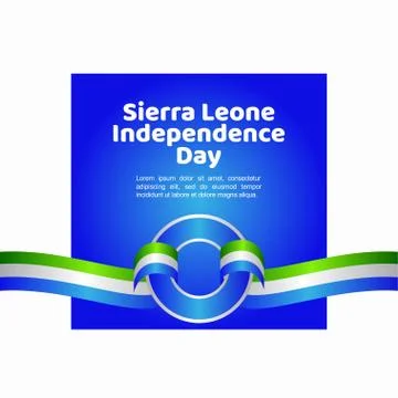 Sierra Leone Independence Day Vector Template Design Illustration Stock Illustration