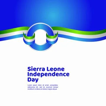 Sierra Leone Independence Day Vector Template Design Illustration Stock Illustration