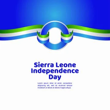 Sierra Leone Independence Day Vector Template Design Illustration Stock Illustration