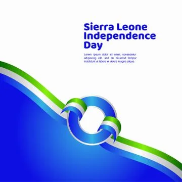 Sierra Leone Independence Day Vector Template Design Illustration Stock Illustration