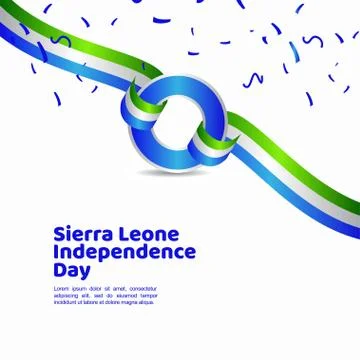 Sierra Leone Independence Day Vector Template Design Illustration Stock Illustration