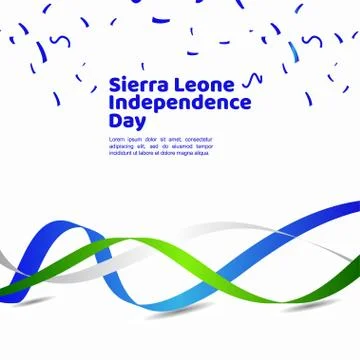 Sierra Leone Independence Day Vector Template Design Illustration Stock Illustration