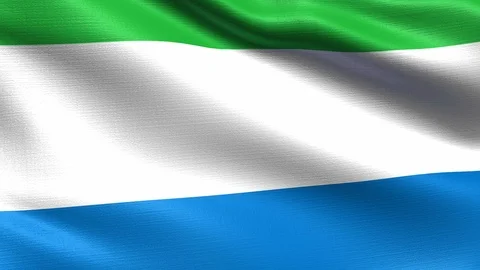 Sierra Leone Looping Flag 4K, Seamless looping Stock Footage 106510482
