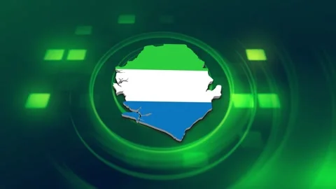 Sierra Leone Map and Flag Background Stock-Footage 344029763