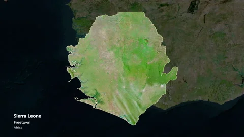 Sierra Leone Map Extract Border Sate Stock Video Pond5