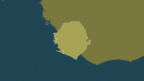 Sierra Leone Map Extract Border Patt Stock Video Pond5