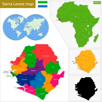 Sierra Leone map Stock Illustration