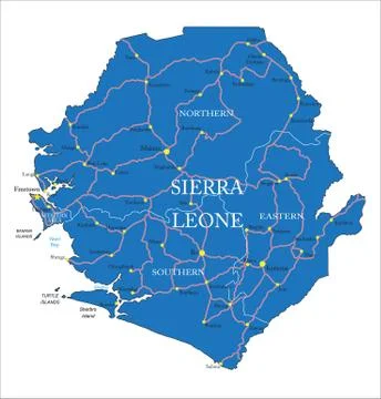 Sierra Leone map Stock Illustration