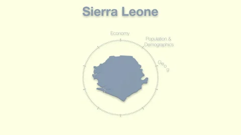 Sierra Leone MAP revealingmotion graphics data elements Stock Footage 339861052