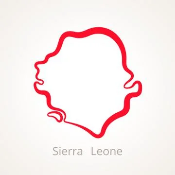 Sierra Leone - Outline Map Stock Illustration