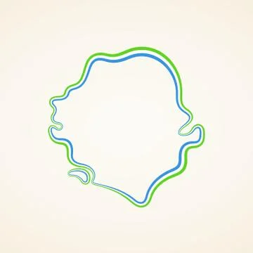 Sierra Leone - Outline Map Stock Illustration