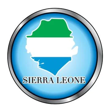 Sierra Leone Round Button Stock Illustration