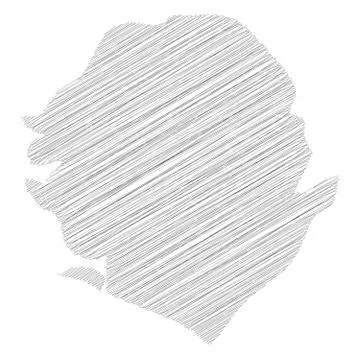 Sierra Leone - solid black silhouette map of country area. Simple flat vector 스톡 일러스트