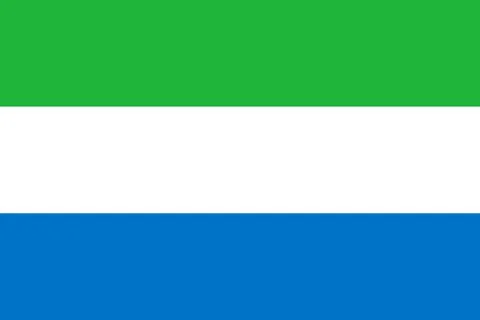 Sierra Leone vector flag. The flag of Sierra Leone. Freetown Stock Illustration