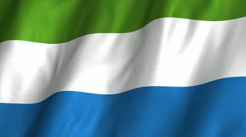 Sierra Leone Waving Flag Stock Footage 12359879