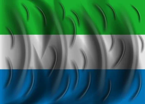 Sierra leone wind flag Stock-Illustration
