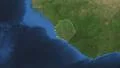 Sierra leone. Zoom in on Sierra leone outlined on green 4K 4k or 4k+ Resolution