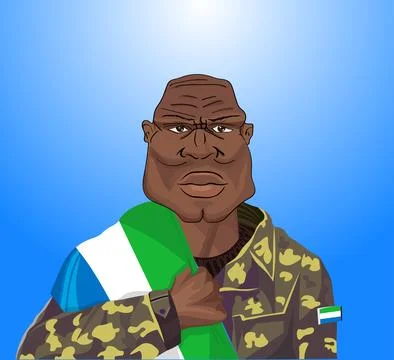 Sierra Leonean soldier Stock Illustration