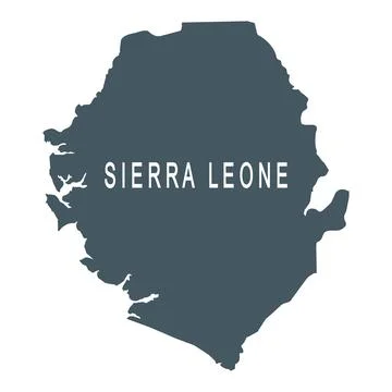 Sierra leonne map Stock Illustration