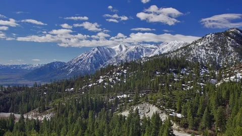 Sierra Nevada landscape with clouds Stock Footage