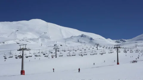 Sierra Nevada skiing 库存影片 36743125