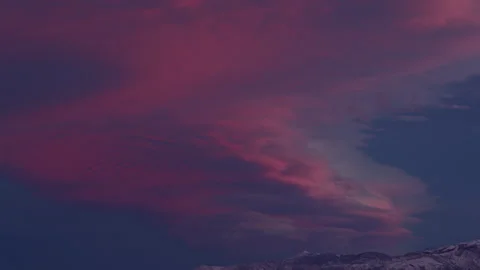Sierra Wave Lenticular Cloud at Sunset in Eastern Sierra Timelapse Vidéo 241629249