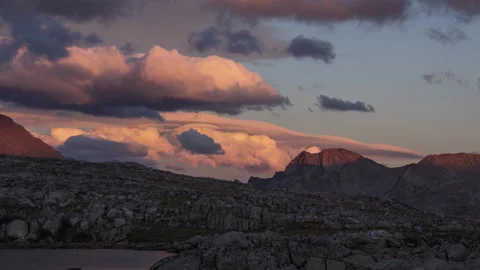 Sierra Wave Sunset over Eastern Sierra Vidéo 197092051