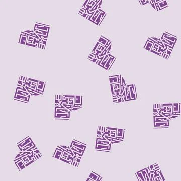 Siesmic collapse glyph vector seamless pattern Stockillustratie
