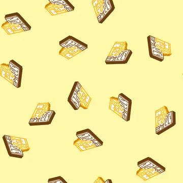 Siesmic collapse isometric icon seamless pattern Stock Illustration