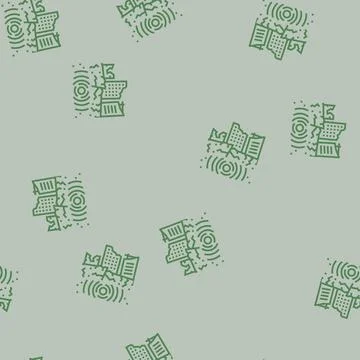 Siesmic collapse line seamless pattern Stockillustratie