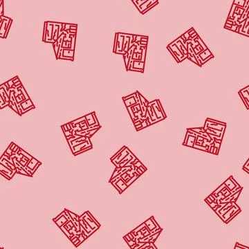 Siesmic collapse line vector seamless pattern 스톡 일러스트