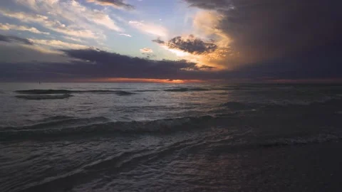 Siesta Key Beach Sunset 02 | Tampa, Florida | 4K Camera Footage Stock Footage 236643879