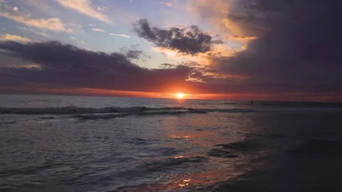 Siesta Key Beach Sunset 04 | Tampa, Florida | 4K Camera Footage Stock Footage 236644624