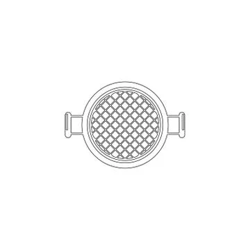 Sieve. flat vector icon Illustrazione stock
