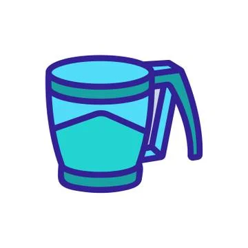 Sieve for sifting flour icon vector outline illustration Stock Illustration