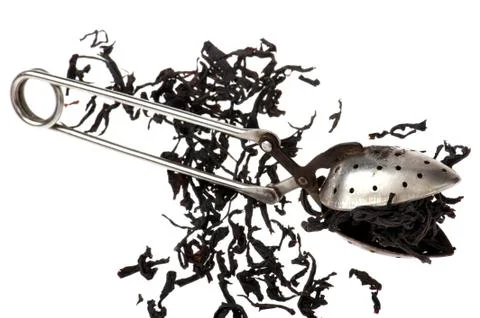 Sieve for tea on white background Stock Photos
