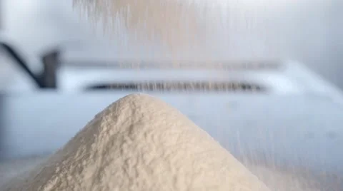Sieved Flour. Slow Motion. Stock Footage 60928280