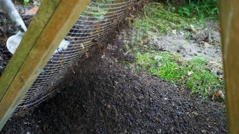 Sieving compost Stock Footage 127251477