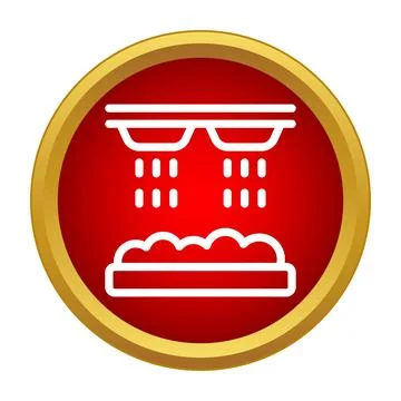 Sieving dry ingredient or pouring liquid icon Illustrazione stock